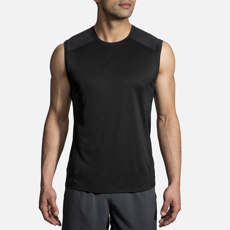 Brooks Mens Stealthless Running Tank Top - Grey (694018-OCV)